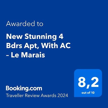 New Stunning 4 Bdrs Apt, With Ac - Le Marais Paris Eksteriør bilde