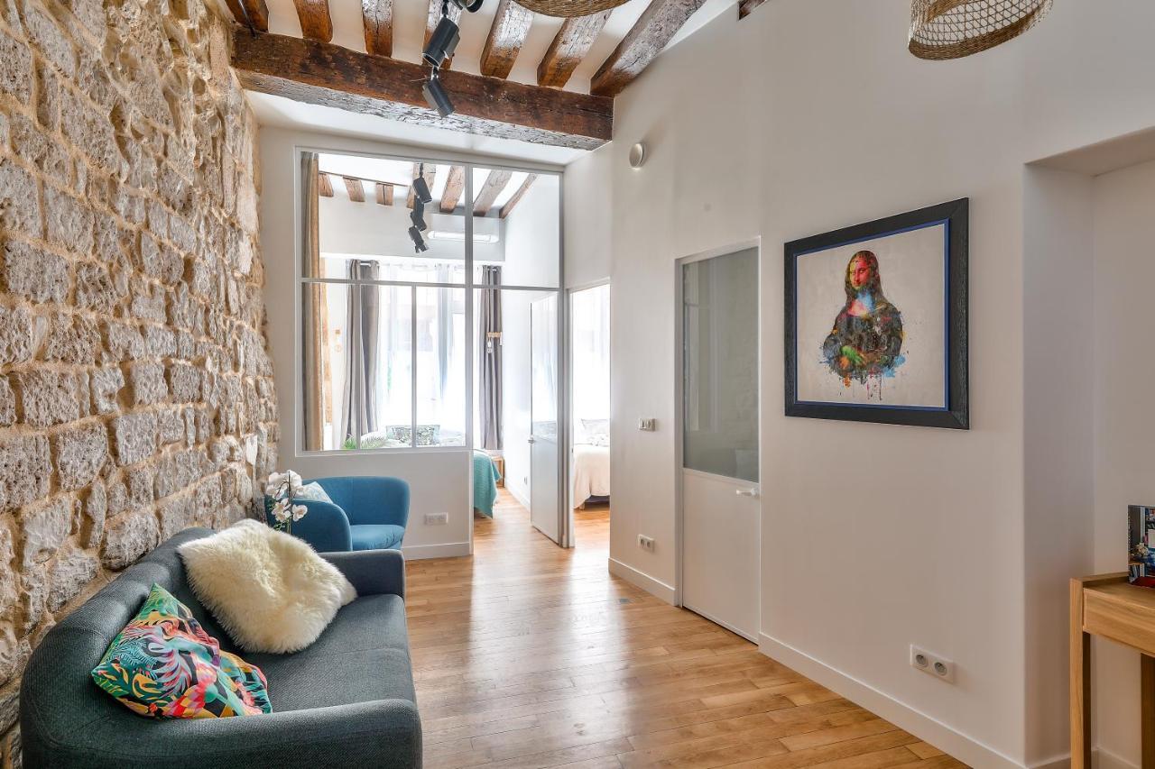 New Stunning 4 Bdrs Apt, With Ac - Le Marais Paris Eksteriør bilde